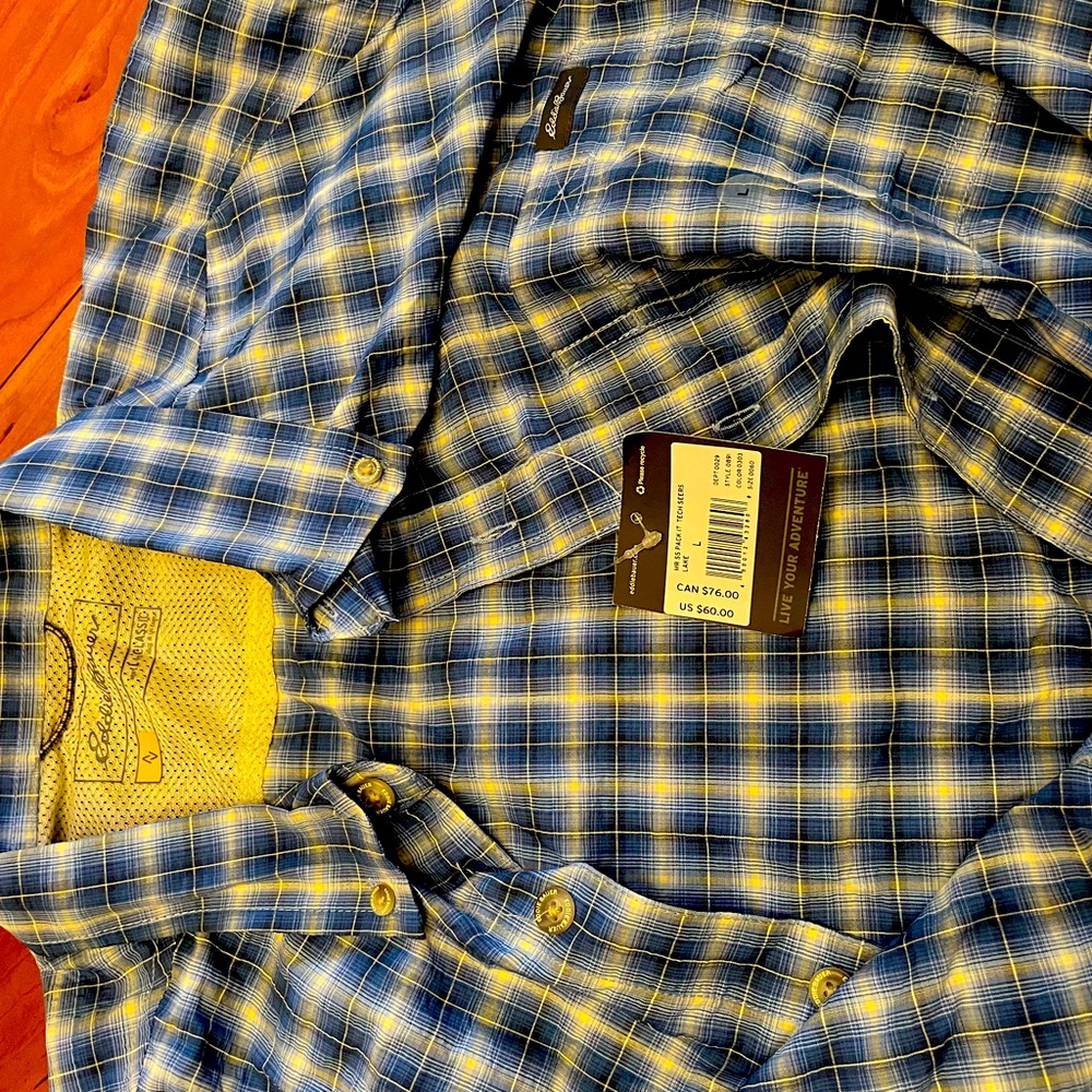 Eddie Bauer button down short sleeved shirt